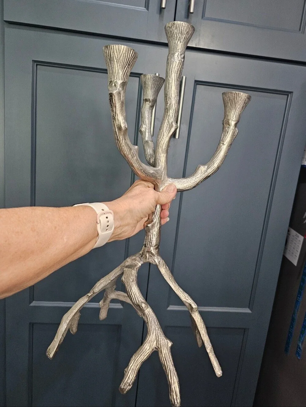 Metal Tree Branch Candelabra